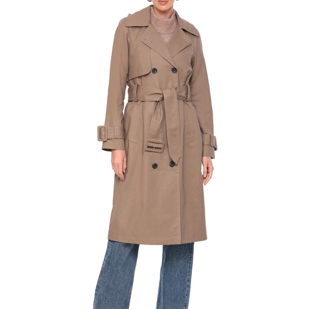 Avec Les Filles Classic Tan Belted Trench Coat